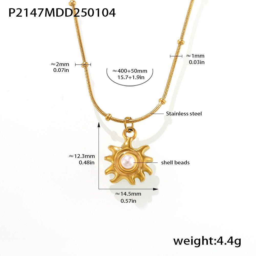 Sunflower Pearls Necklace