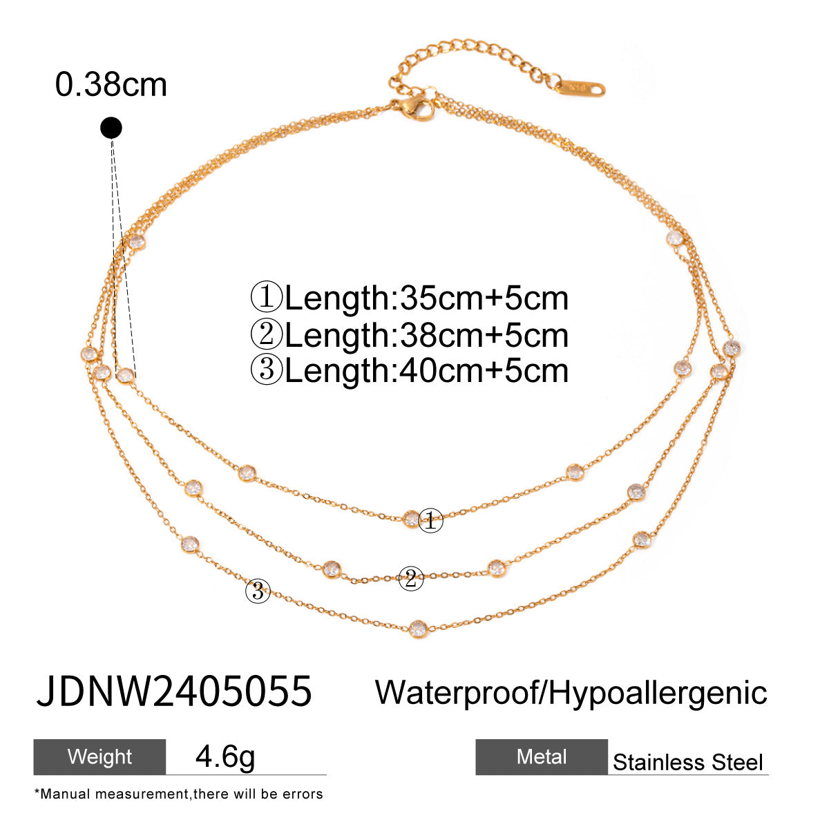 Three-layer Twin Necklace For Women