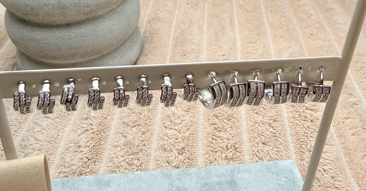 The Ascendant Pavé Earrings | Silver-Tone | SS and ZZ Variants