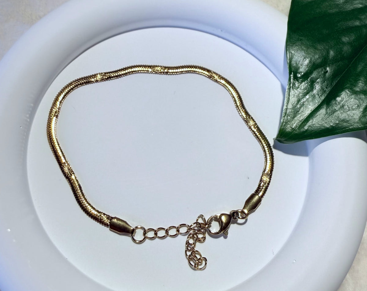 Herringbone Flat Snake Chain Bracelet
