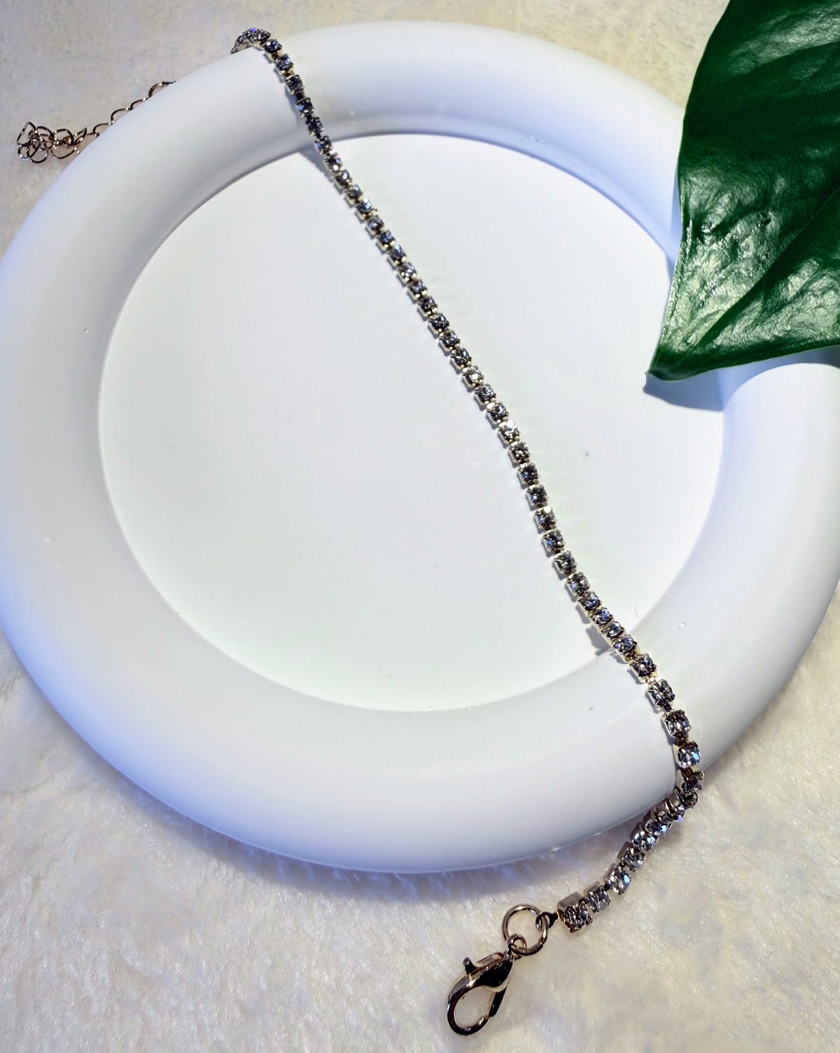 Dainty Single-Row Tennis Bracelet