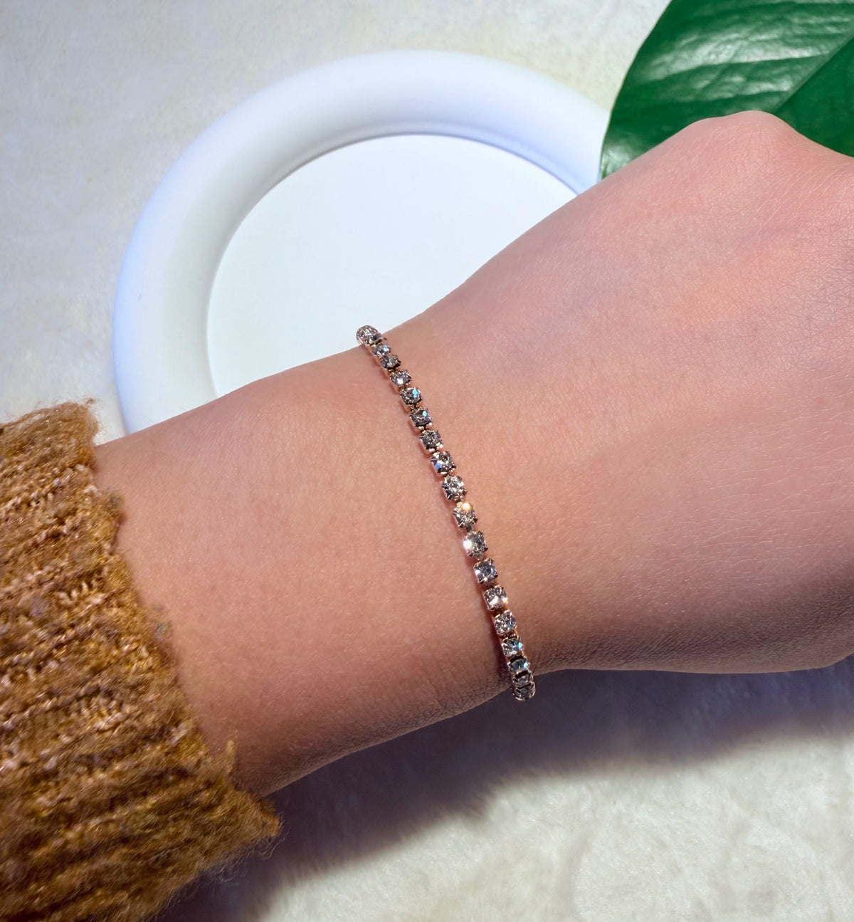 Dainty Single-Row Tennis Bracelet
