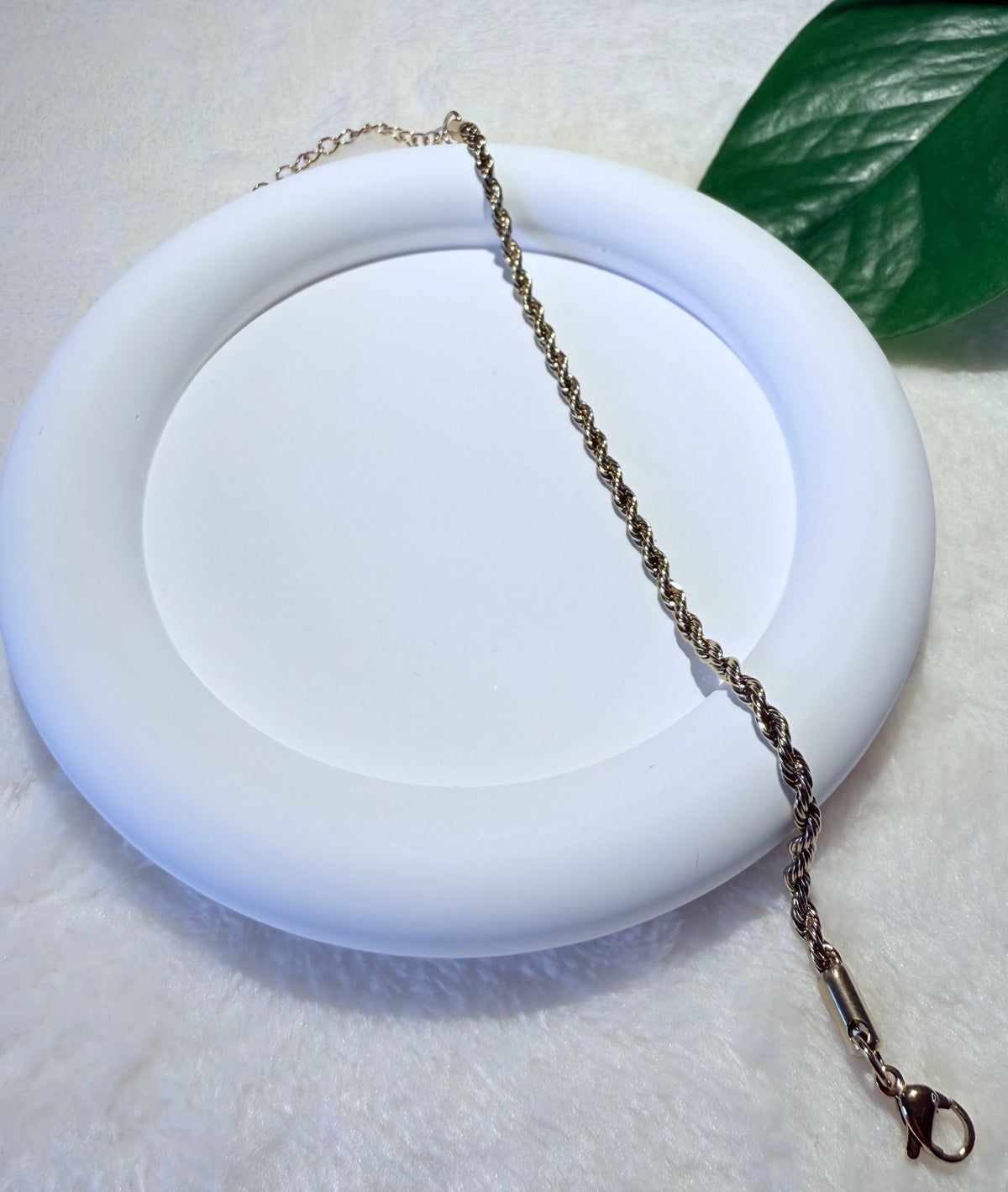 Timeless Gold Toned Rope Chain Bracelet
